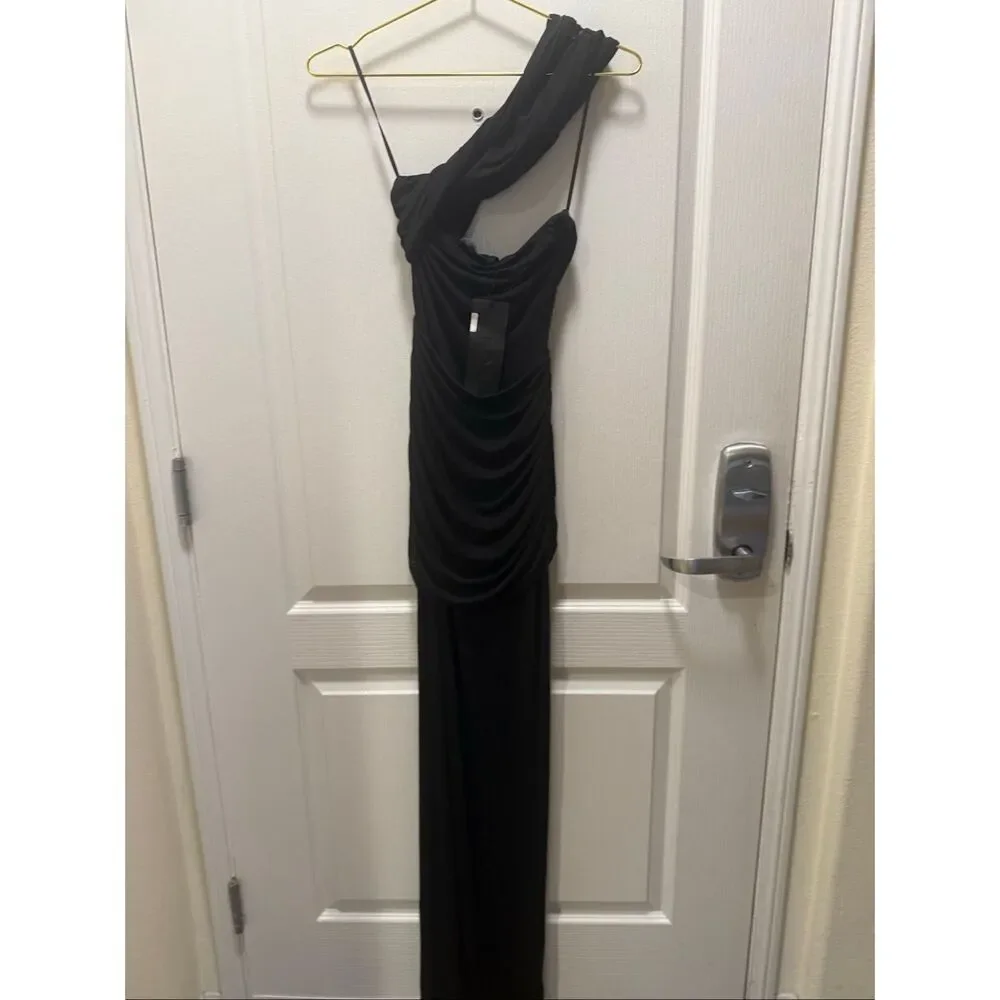 STUDIO LEXI Veda One-Shoulder Column Maxi Dress size S NWT - Picture 9 of 10